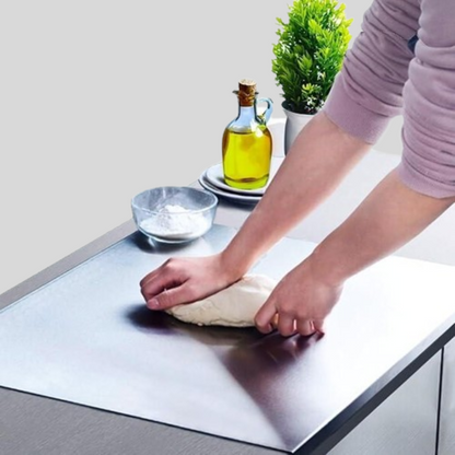 Premium Stainless Steel Chopping Board | Easy to Clean, Non-Slip for Meat, Veggies, and Dough